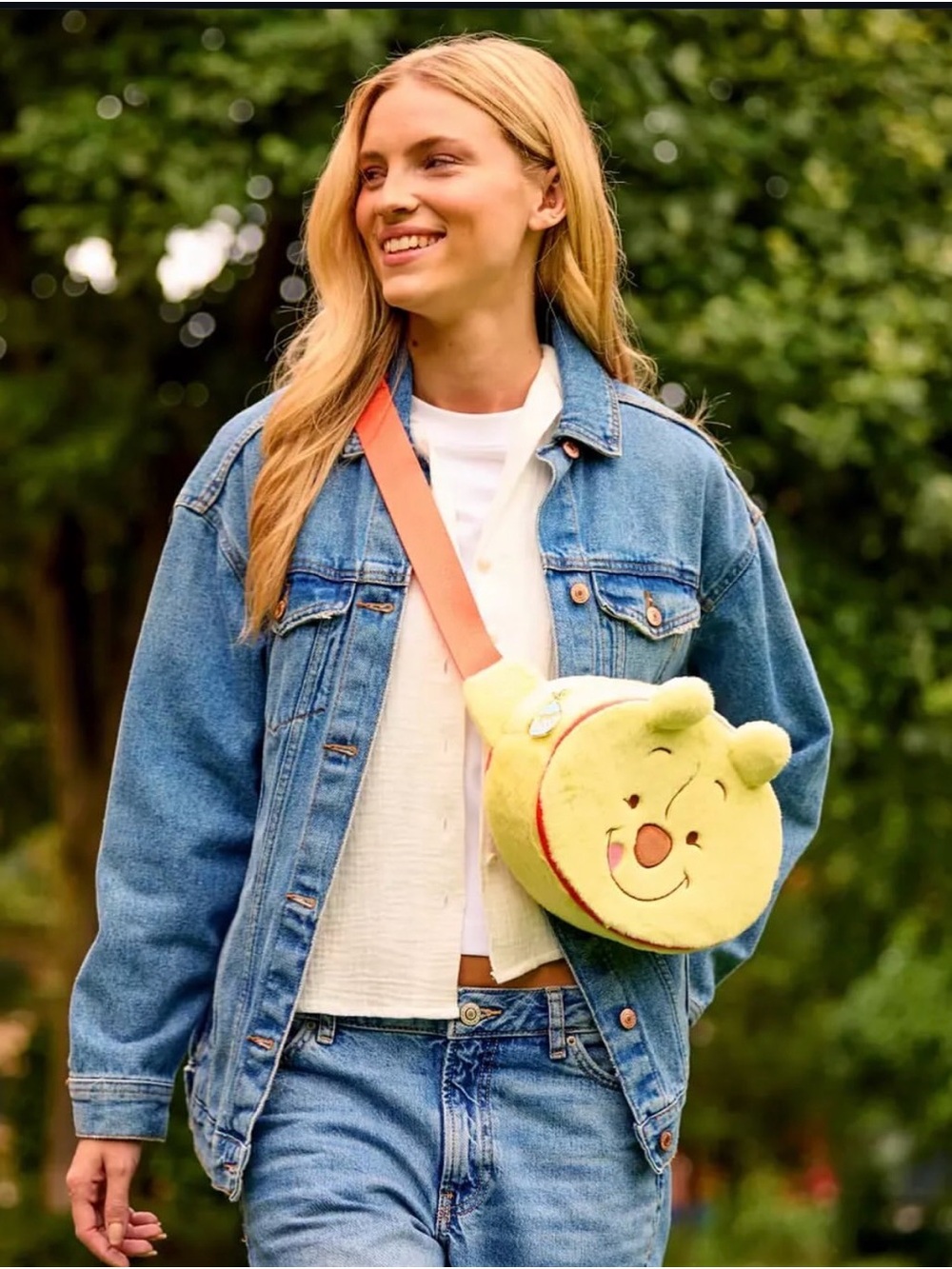 Disney Winnie The Pooh Plush Hip Pack/Crossbody Bag with cute charm